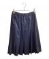 ROBE DE CHAMBRE COMME DES GARCONS（ローブドシャンブル コムデギャルソン）の古着「Wool side tape pleated skirt / ウール サイドテープ プリーツ スカート / AD2002」｜ネイビー