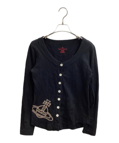 Vivienne Westwood RED LABEL（ヴィヴィアンウエストウッドレッドレーベル）Vivienne Westwood RED LABEL (ヴィヴィアンウエストウッドレッドレーベル) オーブプリントカーディガン / 357-01-32054 ブラック サイズ:3の古着・服飾アイテム