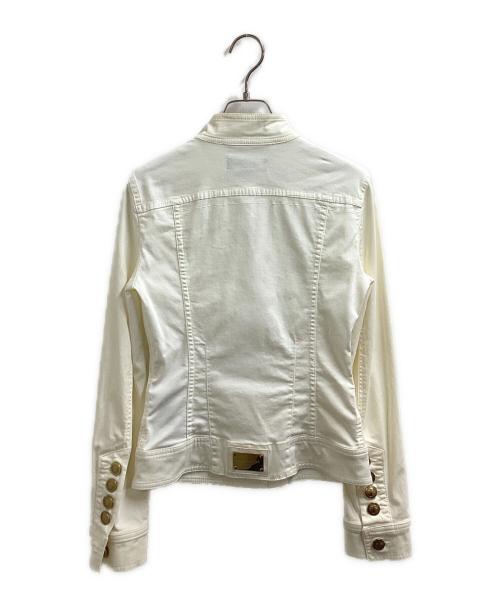 DOLCE & GABBANA（ドルチェ＆ガッバーナ）DOLCE & GABBANA (ドルチェ＆ガッバーナ) 金ボタンスタンドカラージャケット ホワイト サイズ:36の古着・服飾アイテム