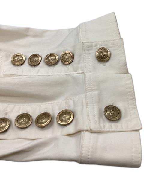 DOLCE & GABBANA（ドルチェ＆ガッバーナ）DOLCE & GABBANA (ドルチェ＆ガッバーナ) 金ボタンスタンドカラージャケット ホワイト サイズ:36の古着・服飾アイテム