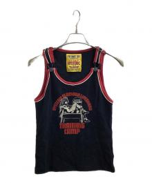 Hysteric Glamour（ヒステリックグラマー）の古着「LIFEGUARD TRAINING CAMP タンクトップ　/　01241CR01」｜ブラック