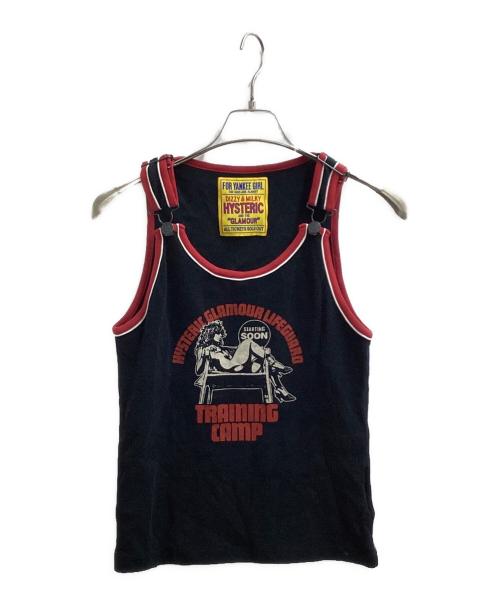 Hysteric Glamour（ヒステリックグラマー）Hysteric Glamour (ヒステリックグラマー) LIFEGUARD TRAINING CAMP タンクトップ　/　01241CR01 ブラック サイズ:FREEの古着・服飾アイテム