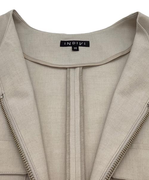 INDIVI（インディヴィ）INDIVI (インディヴィ) ダブルポケットシャツブルゾン / 127-82206 アイボリー サイズ:38の古着・服飾アイテム