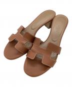 HERMESエルメス）の古着「オアジスHロゴサンダル / 071002Z /」｜ブラウン