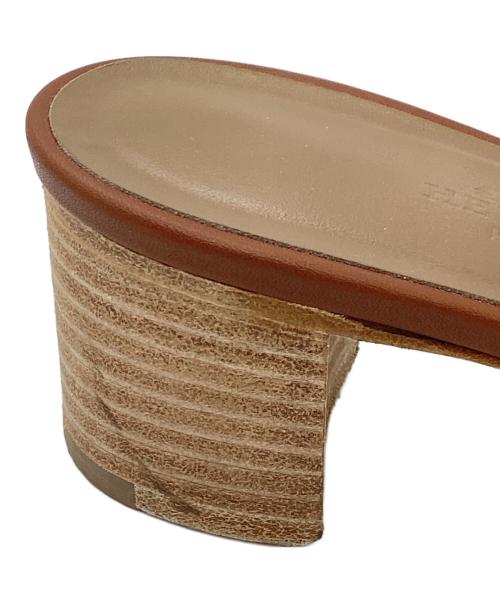 HERMES（エルメス）HERMES (エルメス) オアジスHロゴサンダル / 071002Z /  ブラウン サイズ:37 1/2の古着・服飾アイテム