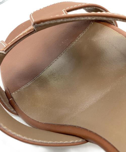 HERMES（エルメス）HERMES (エルメス) オアジスHロゴサンダル / 071002Z /  ブラウン サイズ:37 1/2の古着・服飾アイテム