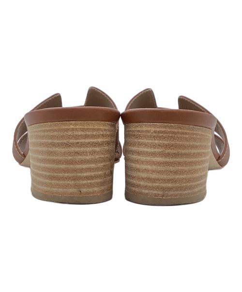 HERMES（エルメス）HERMES (エルメス) オアジスHロゴサンダル / 071002Z /  ブラウン サイズ:37 1/2の古着・服飾アイテム