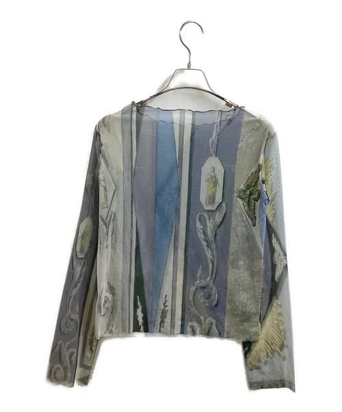 sahara（サハラ）SAHARA (サハラ) ART シアートップス / 01-TP001-22-02 ブルー サイズ:FREEの古着・服飾アイテム