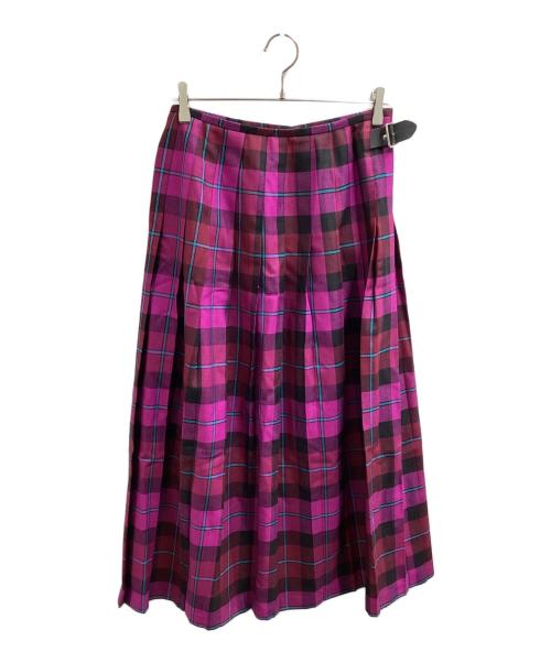 O'NEIL OF DUBLIN（オニールオブダブリン）O'NEIL OF DUBLIN (オニールオブダブリン) ラップスカート / wrap skirt / アイルランド製 / Made in Ireland パープル サイズ:42の古着・服飾アイテム