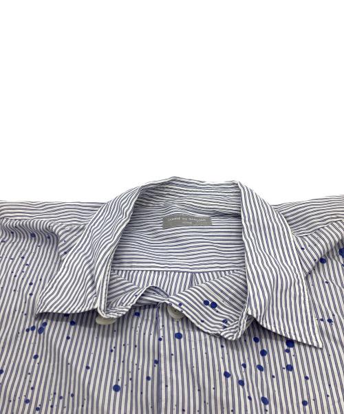 COMME des GARCONS HOMME（コムデギャルソン オム）COMME des GARCONS HOMME (コムデギャルソン オム) ペイントシャツ / ストライプ / 半袖シャツ ホワイト×ブルー サイズ:不明の古着・服飾アイテム