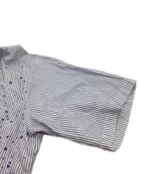 COMME des GARCONS HOMME（コムデギャルソン オム）COMME des GARCONS HOMME (コムデギャルソン オム) ペイントシャツ / ストライプ / 半袖シャツ ホワイト×ブルー サイズ:不明の古着・服飾アイテム