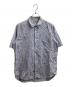 COMME des GARCONS HOMME（コムデギャルソン オム）の古着「ペイントシャツ / ストライプ / 半袖シャツ」｜ホワイト×ブルー