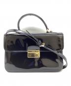 PRADAプラダ）の古着「パテントレザー2wayバッグ / B2485N / 7/11」｜ブラック