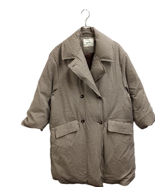 tageechita（タジチタ）tageechita (タジチタ) CLASSIC PLAID DOWN COAT / クラシカルチェックダウンコート / GUNCLUB CHECK PATTERN / ガンクラブチェック柄 / T234YR011 ブラウン サイズ:Sの古着・服飾アイテム