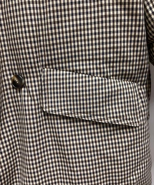 tageechita（タジチタ）tageechita (タジチタ) CLASSIC PLAID DOWN COAT / クラシカルチェックダウンコート / GUNCLUB CHECK PATTERN / ガンクラブチェック柄 / T234YR011 ブラウン サイズ:Sの古着・服飾アイテム