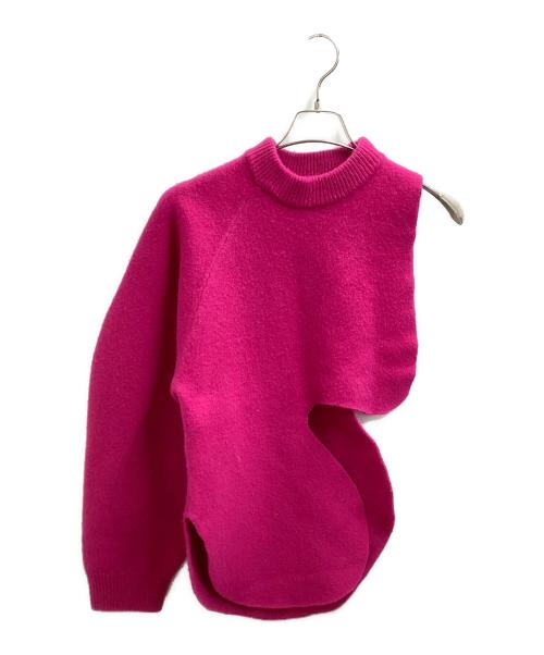 ENFOLD（エンフォルド）ENFOLD (エンフォルド) ワンショルパーツニット / 300HA170-2290 / 24AW ピンク サイズ:38の古着・服飾アイテム