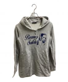 Hysteric Glamour（ヒステリックグラマー）の古着「Button detail Print Hoodie Hysteric Girl Gray  / ヒスガールプリントパーカー グレー / 0121CO01 / Made in JAPAN / 日本製」｜グレー