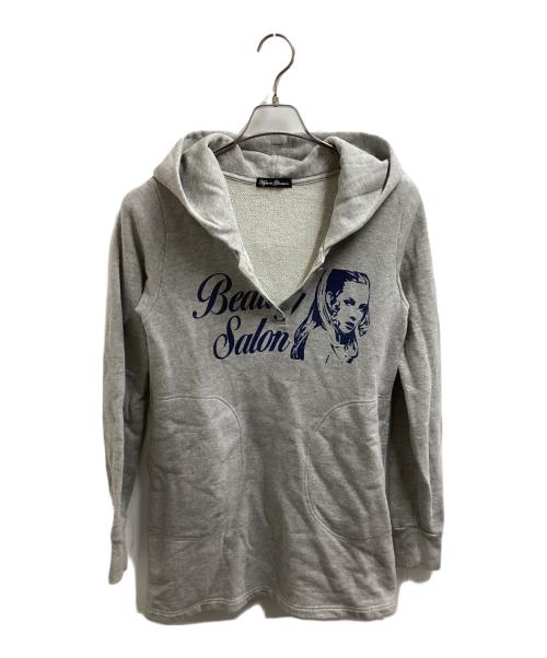 Hysteric Glamour（ヒステリックグラマー）Hysteric Glamour Button detail Print Hoodie Hysteric Girl Gray  / ヒスガールプリントパーカー グレー / 0121CO01 / Made in JAPAN / 日本製の古着・服飾アイテム