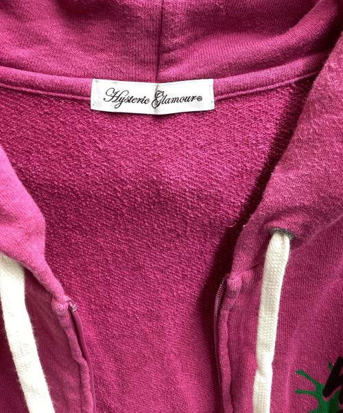 Hysteric Glamour（ヒステリックグラマー）Hysteric Glamour zip up print hoodie pink / プリントジップアップパーカー ピンク / 0134CF01 / Made in JAPAN / 日本製 ピンク サイズ:Freeの古着・服飾アイテム