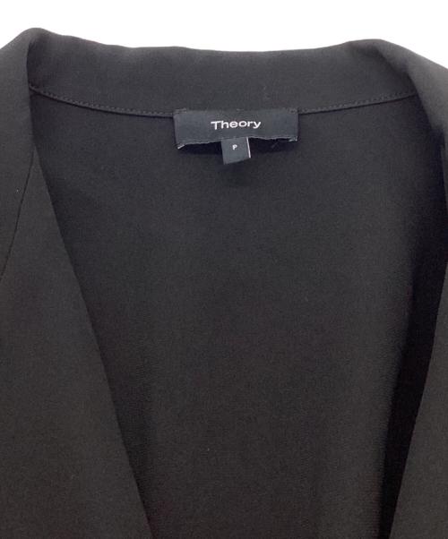 theory（セオリー）theory (セオリー) NEW SYNTHETIC CREPE/DB BELT COAT　/　10-4109610　/　24SS ブラック サイズ:Ｐの古着・服飾アイテム