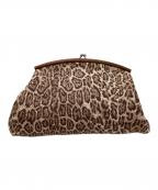 AVACATIONアヴァケーション）の古着「PILLOW クラッチバッグ / レオパード柄 / leopard」｜ブラウン