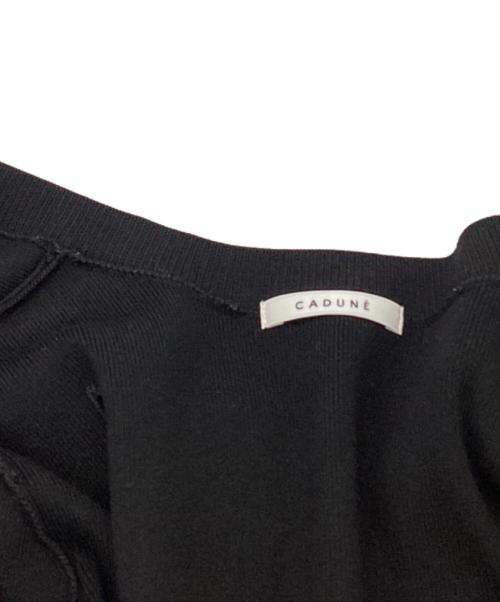 CADUNE（カデュネ）CADUNE (カデュネ) Ribbon detail Cardigan Black / リボンカーディガン ブラック / 74359200 ブラック サイズ:38の古着・服飾アイテム