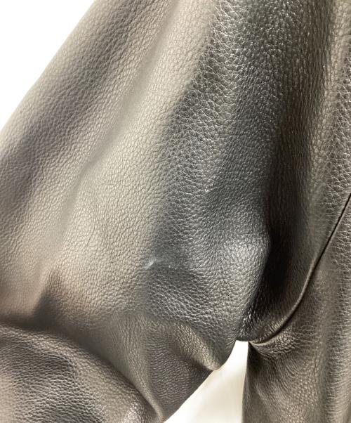 ROARS ORIGINAL（ローアズオリジナル）ROARS ORIGINAL (ローアズオリジナル) LEATHER SIDE ZIP PARKA BLACK / レザー サイドジップ パーカー ブラック / Made in JAPAN / 日本製 ブラック サイズ:XLの古着・服飾アイテム