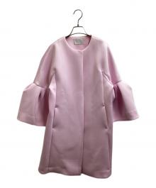 CELFORD（セルフォード）の古着「Bell Sleeve Cocoon Coat Pink / ベルスリーブ コクーンコート ピンク / CWFC231046 」｜ピンク