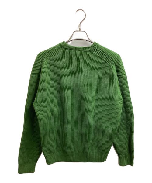 AURALEE（オーラリー）AURALEE (オーラリー) SUPER FINE WOOL RIB KNIT BIG PO / スーパーファインウールリブニット / クルーネックニット グリーン サイズ:4の古着・服飾アイテム