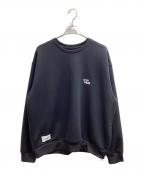 WTAPSダブルタップス）の古着「WOUND / SWEATER / POLY GRAY / ポリスウェット グレー / 252ATDT-CSM22 / Made in JAPAN /日本製」｜ブラック