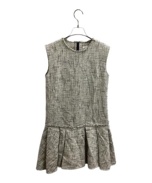 DES PRES（デ プレ）DES PRES (デ プレ) コットンツイード ミニワンピース　/　22-06-31-06201 ホワイト サイズ:FREEの古着・服飾アイテム