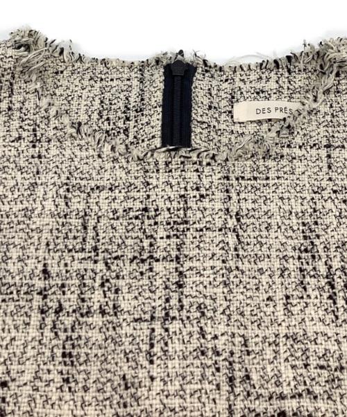 DES PRES（デ プレ）DES PRES (デ プレ) コットンツイード ミニワンピース　/　22-06-31-06201 ホワイト サイズ:FREEの古着・服飾アイテム