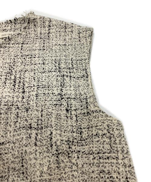 DES PRES（デ プレ）DES PRES (デ プレ) コットンツイード ミニワンピース　/　22-06-31-06201 ホワイト サイズ:FREEの古着・服飾アイテム