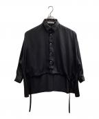Ujohウジョー）の古着「ドローコードシャツ　U742-B20-930　 STUDIOUS別注」｜ブラック