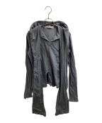 PRANK PROJECTプランクプロジェクト）の古着「Bow Tie Hoodead Shirt Gray / ボウタイ フード カットソー グレー / 31252415105」｜グレー