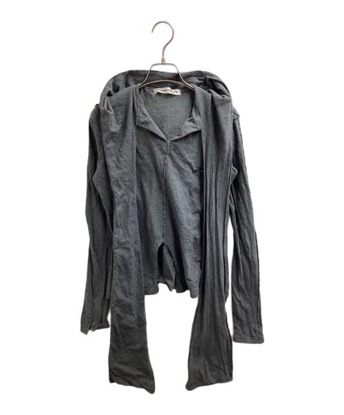 PRANK PROJECT（プランクプロジェクト）PRANK PROJECT (プランクプロジェクト) Bow Tie Hoodead Shirt Gray / ボウタイ フード カットソー グレー / 31252415105 グレー サイズ:Freeの古着・服飾アイテム