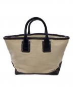 HIROFUヒロフ）の古着「キャンバス Hロゴ トートバッグ / 日本製 /MADE IN JAPAN」｜アイボリー×ネイビー