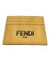 FENDI（フェンディ）の古着「FENDI Logo Leather Card Case Yellow / フェンディ ロゴ レザー カードケース イエロー / Made in ITALY / イタリア製」｜イエロー
