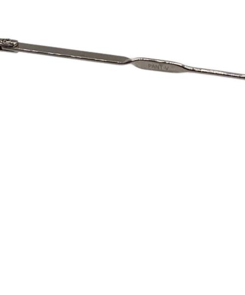 ISSEY MIYAKE（イッセイミヤケ）ISSEY MIYAKE　　 (イッセイミヤケ) 金子眼鏡　 (カネコガンキョウ) ハーフリムメガネ / PANT-V シルバーの古着・服飾アイテム