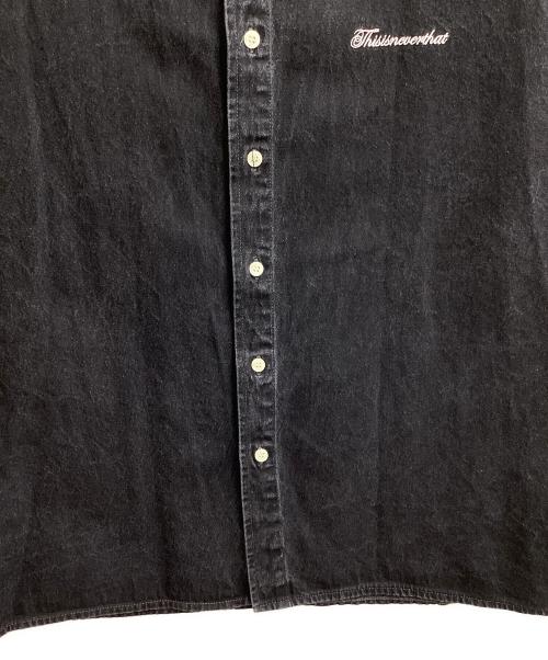 thisisneverthat（ディスイズネバーザット）thisisneverthat (ディスイズネバーザット) Washed Denim S/S Shirt ブラック サイズ:XLの古着・服飾アイテム