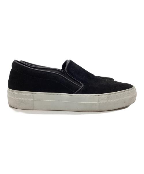 PELLICO SUNNY（ペリーコサニー）PELLICO SUNNY (ペリーコサニー) sued slip-on black / スエード スリッポン ブラック / Made in ITALY / イタリア製 ブラック サイズ:41の古着・服飾アイテム