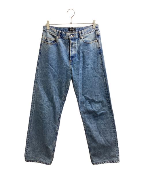 A.P.C.（アーペーセー）A.P.C. (アーペーセー) EDIFICE (エディフィス) NEW TAILLE HAUTE BLUE / 別注 ニュー タイユ オット ブルー / 24232-1-66782 ブルー サイズ:W30（76cm）の古着・服飾アイテム