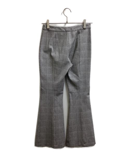 ROSETTA GETTY（ロゼッタゲッティ）ROSETTA GETTY (ロゼッタゲッティ) チェック柄フレアパンツ / 12224J7773 ブラック サイズ:Sの古着・服飾アイテム