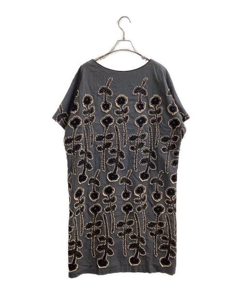 mina perhonen（ミナ ペルホネン）mina perhonen (ミナ ペルホネン) frost garden / ワンピース / sa3124 グレー サイズ:38の古着・服飾アイテム