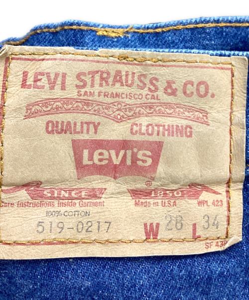 LEVI'S（リーバイス）LEVI'S (リーバイス) デニムパンツ / 519-0217 / ボタン裏532 / 80s / オレンジタブ ブルー サイズ:W26 L34の古着・服飾アイテム