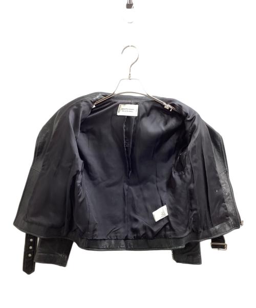 beautiful people（ビューティフルピープル）beautiful people　 UNITED ARROWS 別注VINTAGE Leather RIDERS Jacket / ビンテージレザーライダースジャケット / ダブルライダースジャケット ブラック サイズ:150の古着・服飾アイテム