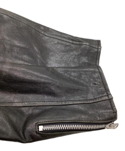 beautiful people（ビューティフルピープル）beautiful people　 UNITED ARROWS 別注VINTAGE Leather RIDERS Jacket / ビンテージレザーライダースジャケット / ダブルライダースジャケット ブラック サイズ:150の古着・服飾アイテム