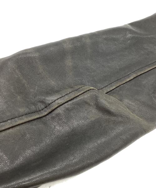 beautiful people（ビューティフルピープル）beautiful people　 UNITED ARROWS 別注VINTAGE Leather RIDERS Jacket / ビンテージレザーライダースジャケット / ダブルライダースジャケット ブラック サイズ:150の古着・服飾アイテム