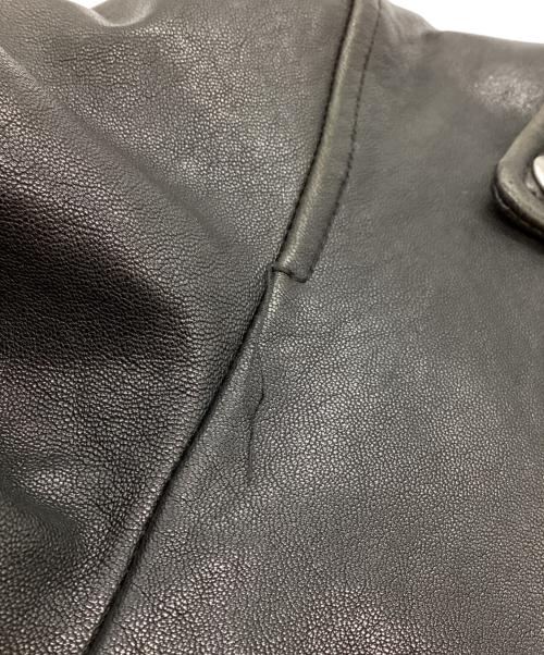 beautiful people（ビューティフルピープル）beautiful people　 UNITED ARROWS 別注VINTAGE Leather RIDERS Jacket / ビンテージレザーライダースジャケット / ダブルライダースジャケット ブラック サイズ:150の古着・服飾アイテム