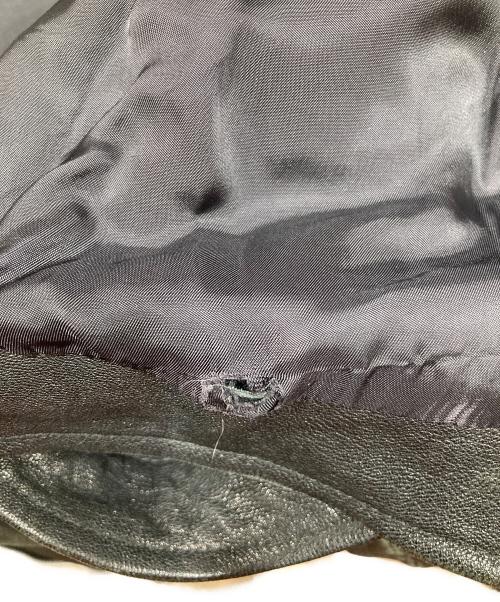 beautiful people（ビューティフルピープル）beautiful people　 UNITED ARROWS 別注VINTAGE Leather RIDERS Jacket / ビンテージレザーライダースジャケット / ダブルライダースジャケット ブラック サイズ:150の古着・服飾アイテム